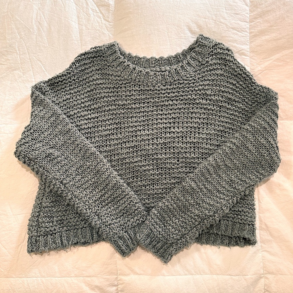 Forever21 pale blue chunky knit sweater